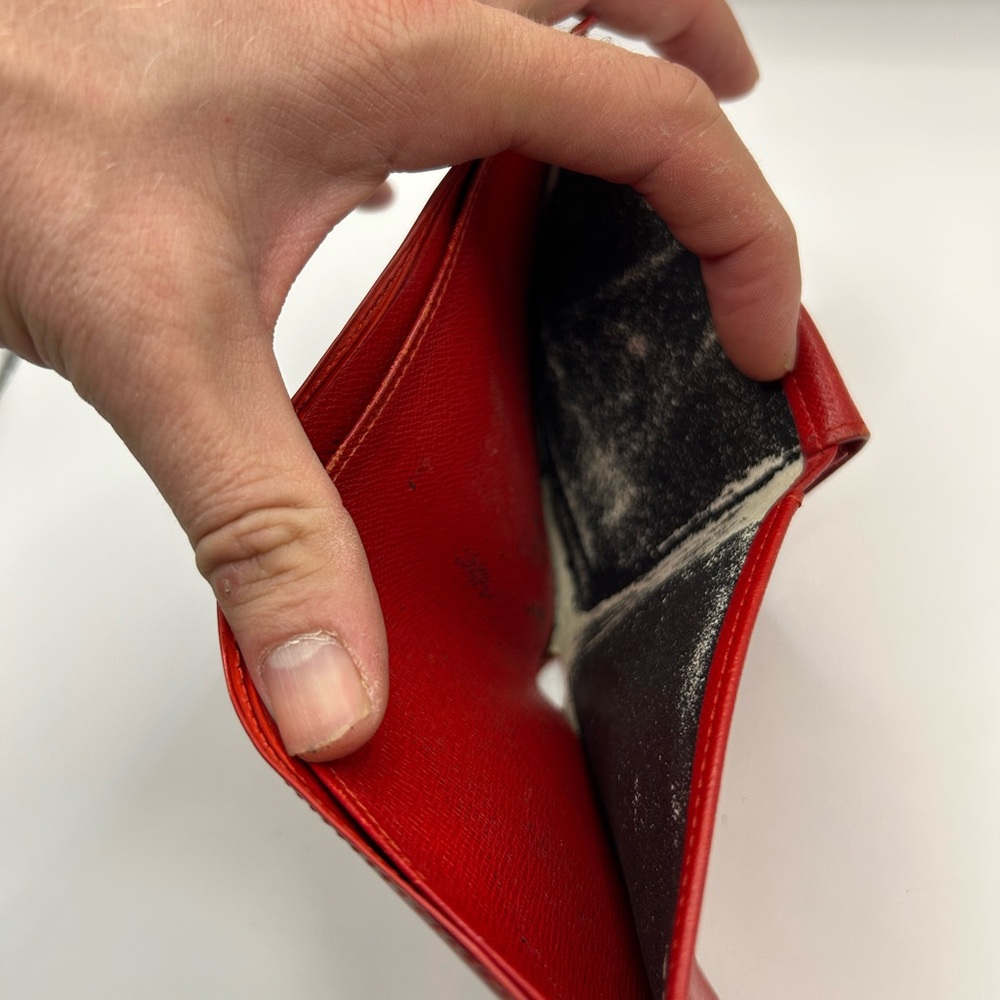 Louis Vuitton Red Leather Epi Wallet - Picture 6 of 9